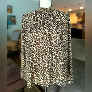 JCrew Leopard Print Top